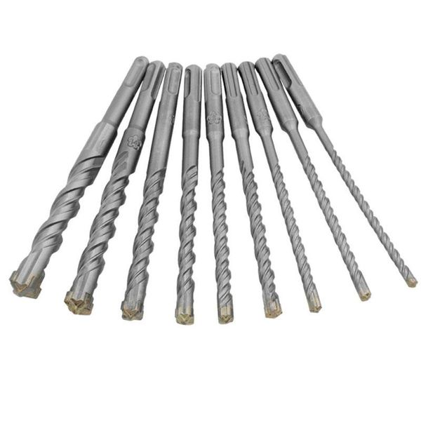 

9pcs/set hard alloy drill bit set with round shank for concrete wall
