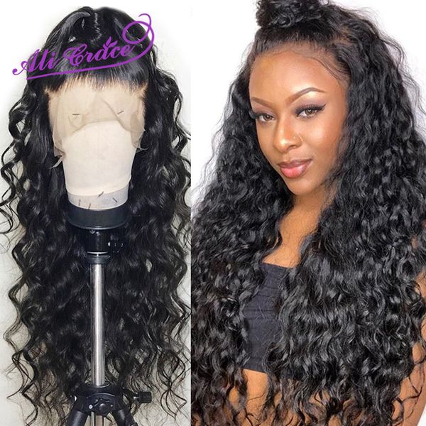 

ali grace glueless 360 lace frontal wigs peruvian loose wave human hair wigs for women black pre plucked lace wig with baby hair