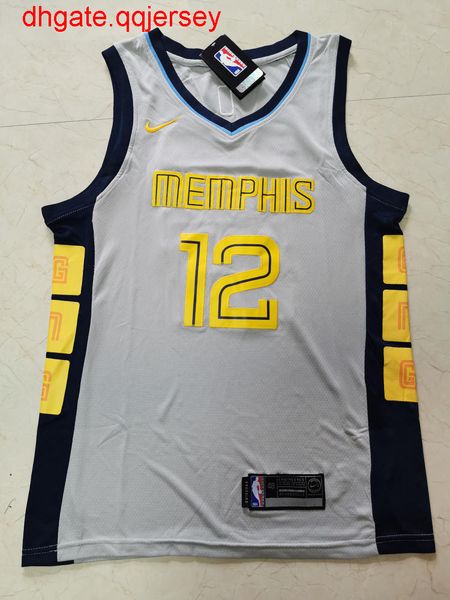 

горячая продажа 2020-20 мужского ja моран # 12 серого джерси, Gray