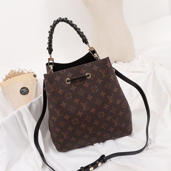 

высокое качество с origin box женщина сумка моды стиль vintage сумка luxury тип кожа ковш сумка сумка drawstring плечо сумка