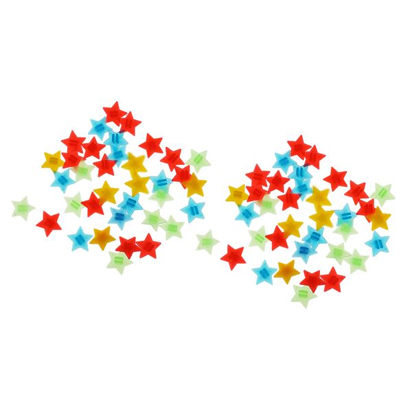 

72pcs clip-on colored star beads for children bicycle wheel spoke