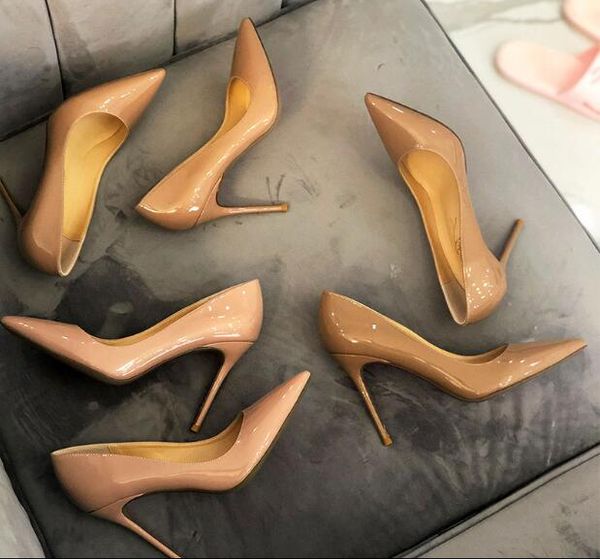 

brand woman 8cm 10cm 12cm red high heel shoes thin heel for women wedding shoes super high heels with drawer without box, Black