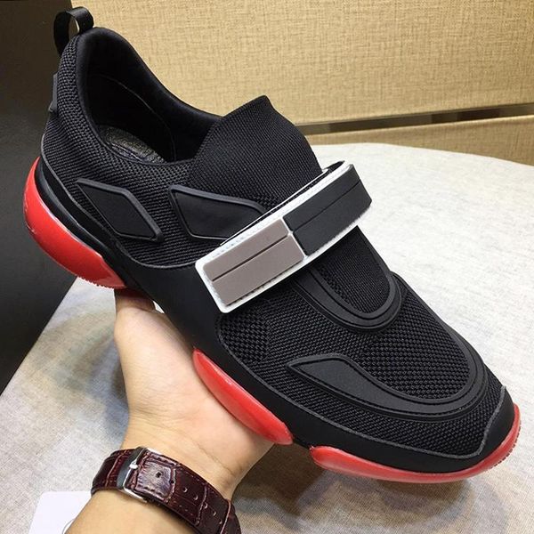 

comfortable cloudbust sneakers mens shoes zapatos de hombre lightweight sneakers sports breathable low hook &loop casual men shoes, Black