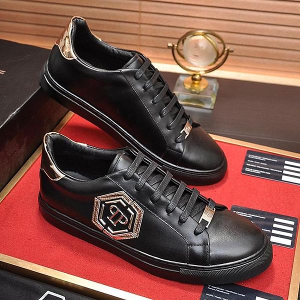 

casual mens shoes flats fashion with box scarpe da uomo men shoes lo -sneakers hexagon fashion type luxury mens shoes casual fast ship, Black