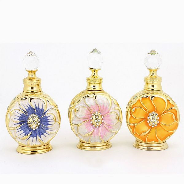 

selling 12ml empty perfume bottles straight tube fashion vintage flower essential oil container wholesale perfume bottles