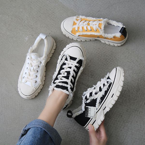 

2020 new autumn little white shoes women korean version of the wild explosion flat student shoes breathable sports, Black