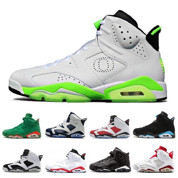 

infrared bred 6 6s men basketball shoes green suede gatorade unc oreo carmine men sports sneakers designer trainers us 7-13