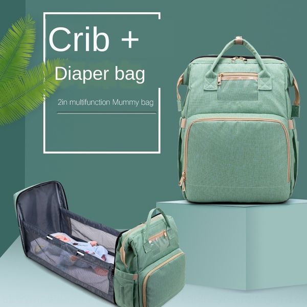 

new portable folding crib crib multi-function bed mother bag portable double shoulder mother bag