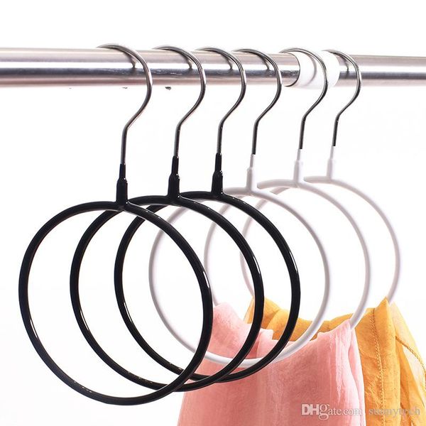 Armazenamento rack de metal Lenço de seda Hanger Rodada Anel Organizador Toroidal Círculo Garment Tie Belt toalha Roupa Prateleira Titular LX01458