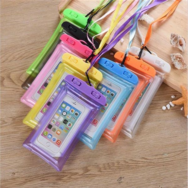 

universal airbag waterproof bag ipx8 waterproof floating airbag case bag protective mobile phone bags pouch for diving swimming dhl hwjh zdu