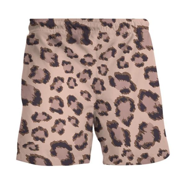 

men's shorts summer men/women fashion slimming high waist large size personality leopard swimming comfortable 2021 beach pants, White;black