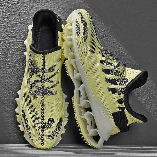 

new luminous running shoes men blade running sneakers male non-slip soft cushioning athletic training sport shoes, Black