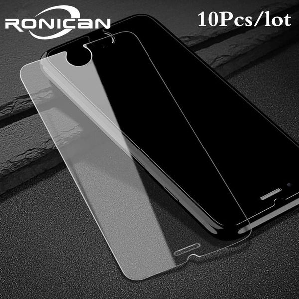 

10 pcs tempered glass for iphone 7 plus 8 6 6s 5 5s 5c se 4 4s 9h explosion proof screen protector film for iphone x xr xs max