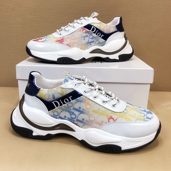 

2020 o12 кожи высокого качества шнуровке вскользь mens luxury дизайнерская обувь классический mesh вентиляции обувь мужские кроссовки оригин, Black