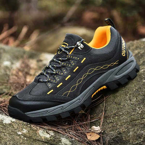 

new mens hiking shoes male outdoor mountain hunting shoes sport sneakers for man lace-up walking travel size 39-46