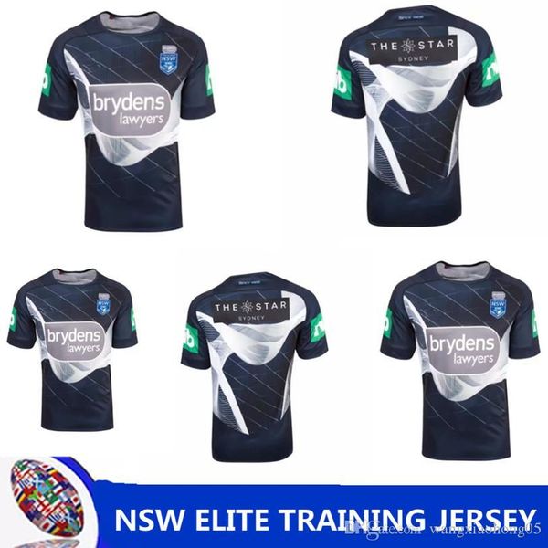 

nsw state of origin 2018 elite training tee light blue nsw blues new south wales blues rugby jerseys 2018 captains holden shirts size s-xxxl, Black;gray
