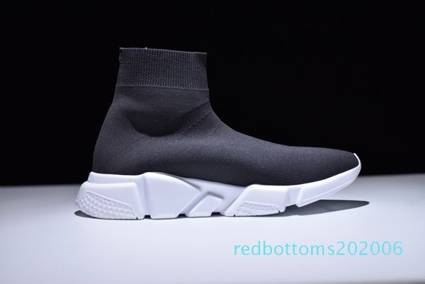 

12018 designer shoes speed trainer black red mr porter triple black flat fashion sock boots sneaker speed trainer runner n057 r06