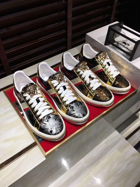 

2020n new products men's sneakers large size fashion wild lace-up sneakers low-breathable shoes comfortable, size: 38-451, Black