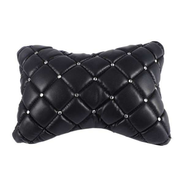

car headrest pu leather breathable crystal headrest neck rest cushion pillow car universal interior accessories