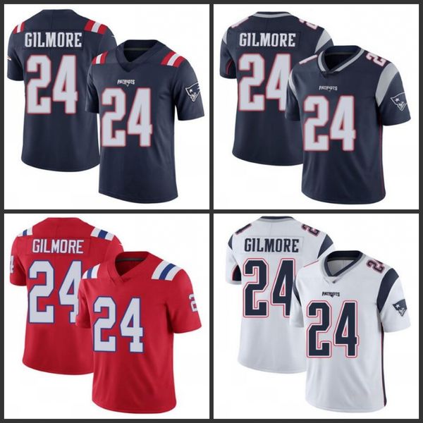 

new england patriots men #24 stephon gilmore white men's women youth stitched nfl vapor untouchable limited jersey, Black;red