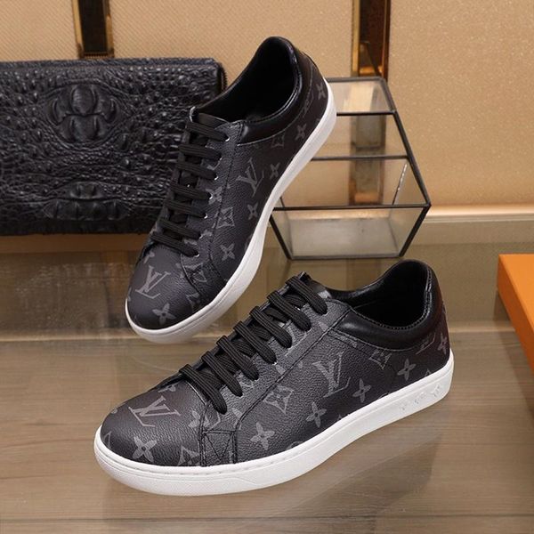 

new arrival mens shoes zapatos de hombre luxury designer sports shoes luxembourg sneaker lace -up plus size low men shoes, Black