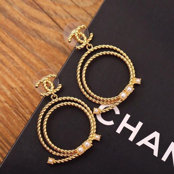 

cc designer earrings hoop designer hoop earrings metal brand designer hoop earring jewelry accessies luxury cc earrings, Golden;silver