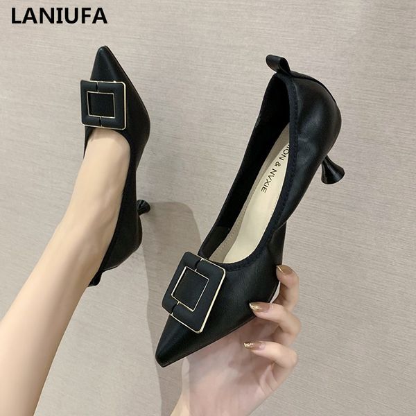 

autumn women pumps high heels shoes women classics platform pointed toe high heels wedding dress shoes mujer zapatos, Black