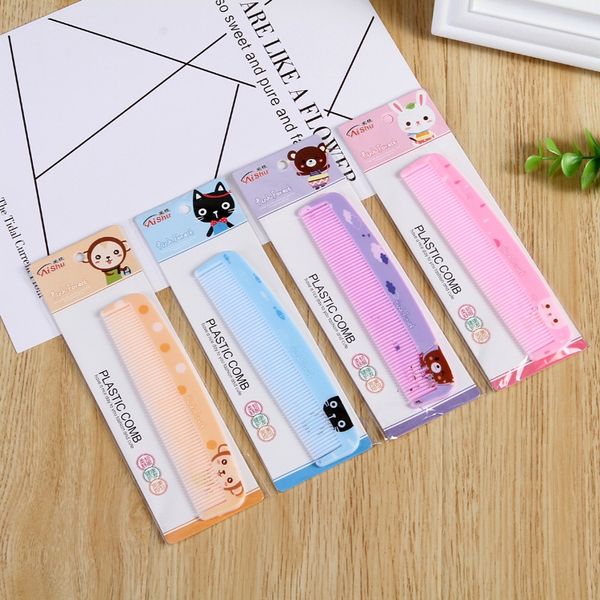 

oult8 cartoon cute plastic thickened denticed portable gift full cartoon cute plastic children's comb thickened denticed comb portablec, Slivery;white