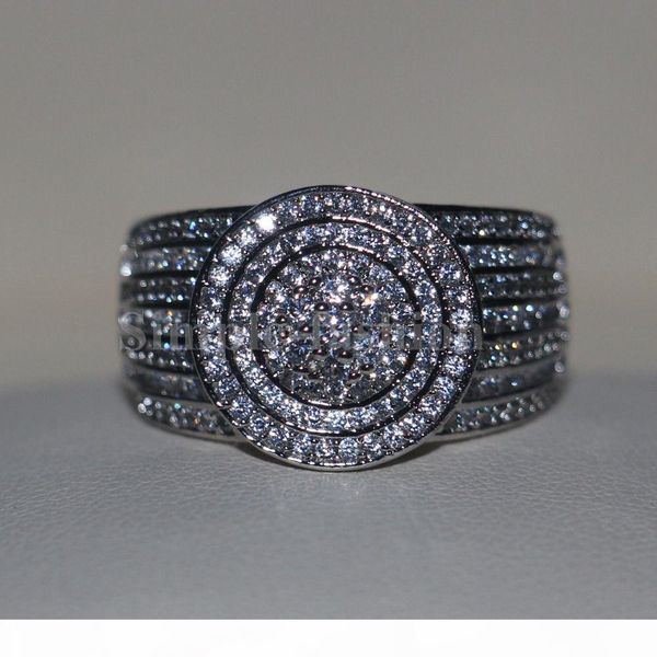 

виктория вика handmad женщины мужчины ювелирные изделия pave набор 240pcs имитация алмазный cz 925 серебро обручальное обручальное кольцо, Slivery;golden