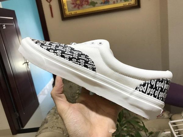 

страх божий мужчин женщин холст обувь туман +2018 повседневная обувь спортивные тапки старые skool рентгеновские era 95 переиздание холст об, Black