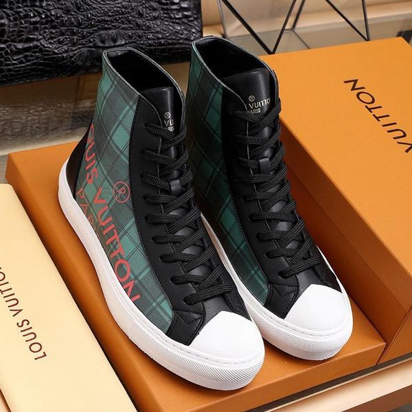 

luxury men shoes boots sneakers with box chaussures pour hommes athletic trainers mens shoes boots tattoo sneaker boot with box drop ship, Black