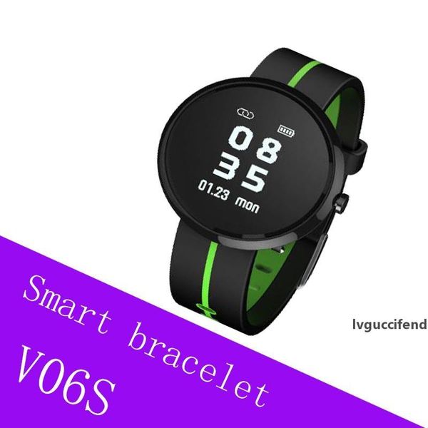 

v06s fitness tracker pressure heart rate step count monitor fitness bracelet tracker smart wristband clock remind watch for android ios