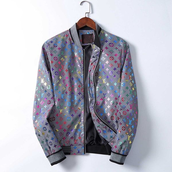 

men's jacket windbreaker long sleeve men's jacket reflective design fashion most stylish hoodie clothing zipper hip hop letter pat, Black;brown