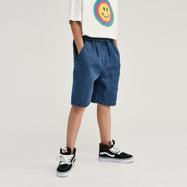 

lesu wear tooling pure cotton men's jeans fashionable medium jeans pants panty children's loose shorts children's pants fashi, Blue