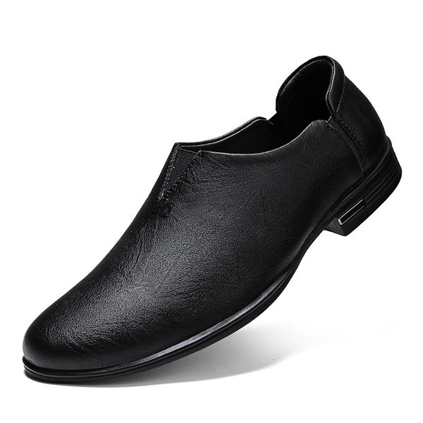 

new leather men casual shoes fashion mens loafers moccasins breathable slip on black driving shoes %