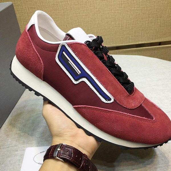 

suede and nylon sneakers mens shoes sale fast delivery outdoor walking lightweight luxury footwears design sports lace -up casual me, Black