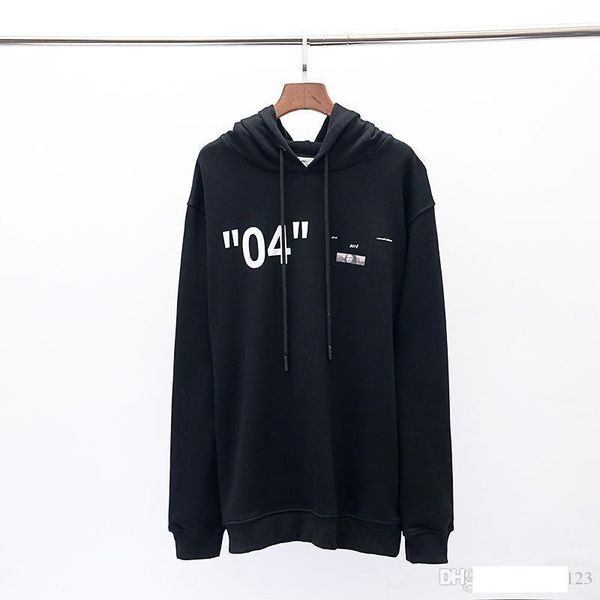 

off mens designer hoodie white fashion classic brand hoodies mona lisa portrait print pullover private order limited men women hoodie, Black