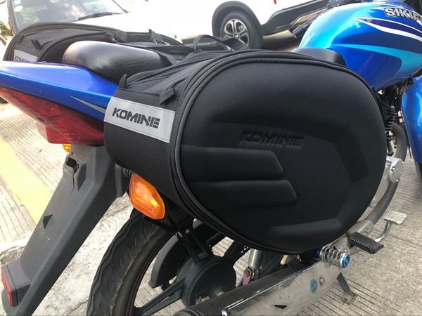 

z4wzh motorcycle side riding motorcycle saddle saddle tail can be placed helmet send waterproof cover multi-straps fixed side bag hanging ba
