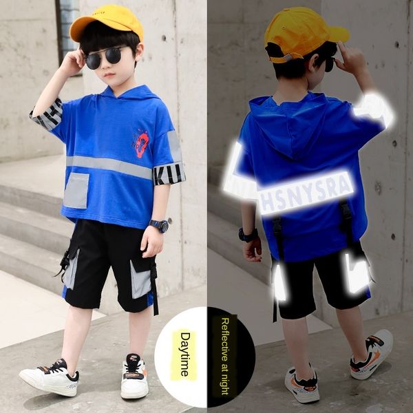 

hgqpt boy's suit new night ye guang fu foreign flavor in the big two-piece fashionable men's new night ye guangfu fashion fashion