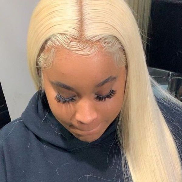 

hair wigs straight blonde human hair wig human front straight with baby hair wigs, Black