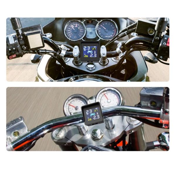 

motorcycle tpms tire pressure monitoring system solar motorbike monitor external ipx7 waterproof level sensors & monitor