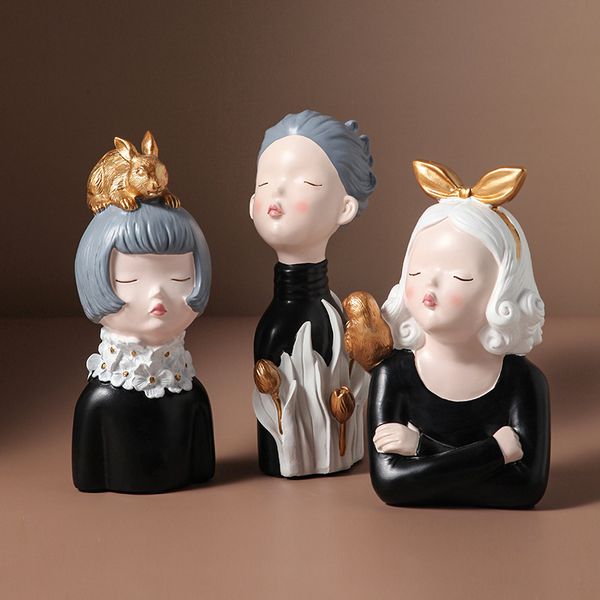 

nordic creative decoration home accessories wine cabinet decoration cute doll living room deskchildrens room small gift