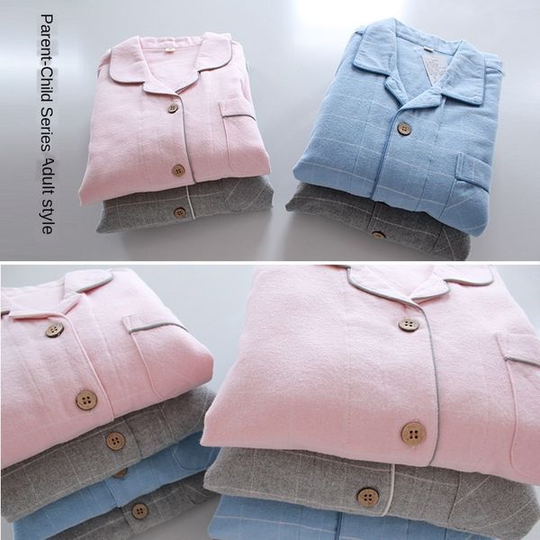 

vtngk unprinted simple parent-child solid color plaid mitong double-strand velvet sleeping suit men's and women's clothes home fur, Blue;red