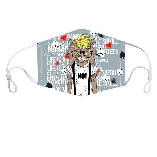 

new arrivals 2020 designer cloth face mask adjustable -earloop dust mask wholesale good quality cute cat printed face mask
