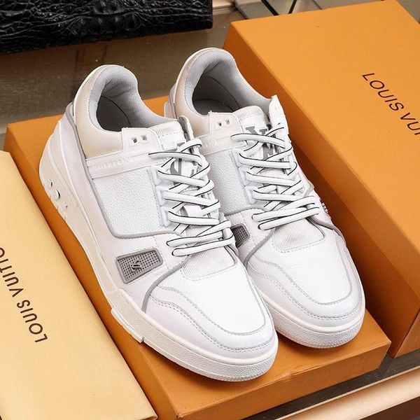 

new arrival men shoes fashion footwears trainers chaussures pour hommes with origin box trainer sneaker men shoes casual luxury drop ship, Black