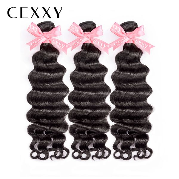 

[cexxy] onecut hair natural wave 8"-30 inch p malaysian remy hair natural color 3pcs 100% human hair weave bundles extension, Black;brown