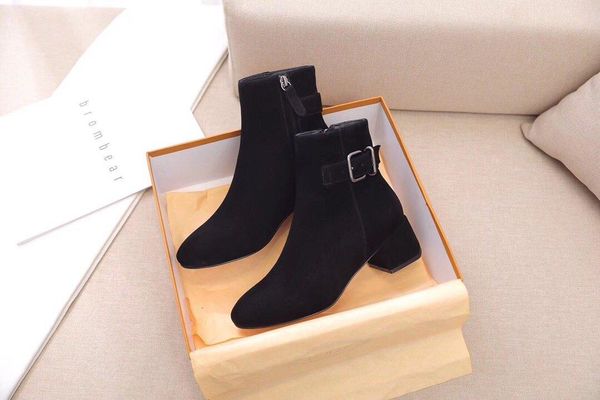 

2020v high-end custom fashion ladies wild short boots winter thick with martin boots british style new single boots, size: 36-40