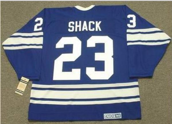 

custom men youth women vintage #23 eddie shack toronto maple leafs 1967 ccm hockey jersey size s-5xl or custom any name or number, Black