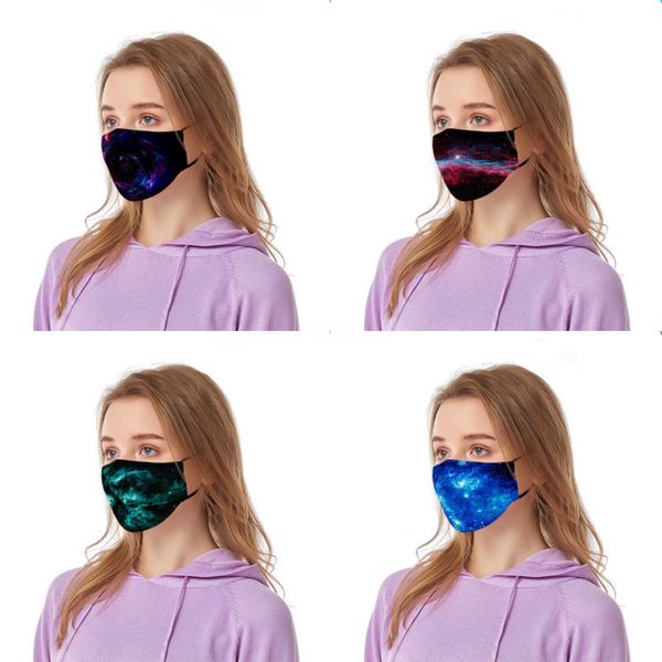 

fasion print fa-mask for protection for adults wit 2 1pcs filters cotton mout fa maskswasable and reusable maskking#182