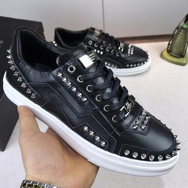 

low -sneakers studs men 's shoes vintage drop ship footwears sale lace up breathable design comfortable luxury autumn and winter s
